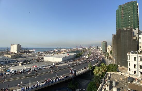 Lebanon Blast Anniversary Protest