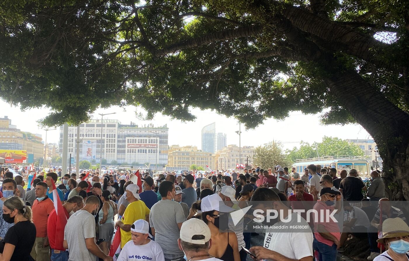 Lebanon Blast Anniversary Protest
