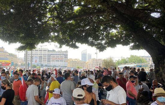 Lebanon Blast Anniversary Protest