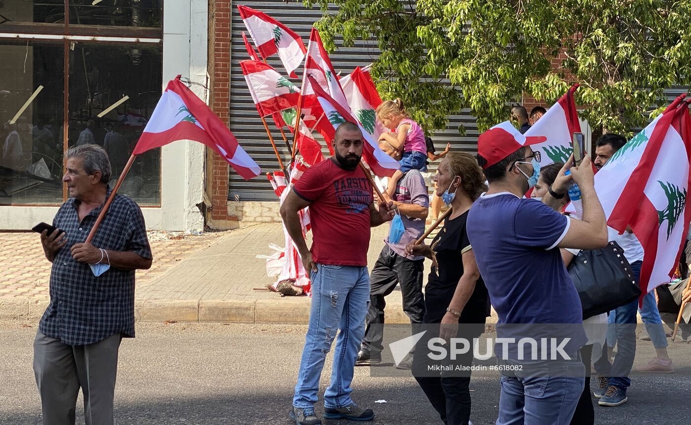 Lebanon Blast Anniversary Protest
