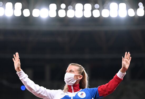 Japan Olympics 2020 Athletics Women Pole Vault Medal Ceremony