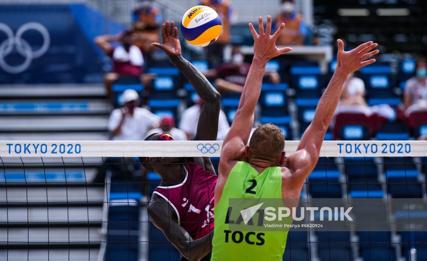 Japan Olympics 2020 Beach Volleyball Men Plavins/Tocs - Cherif/Ahmed