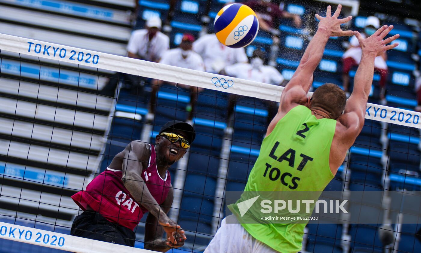 Japan Olympics 2020 Beach Volleyball Men Plavins/Tocs - Cherif/Ahmed