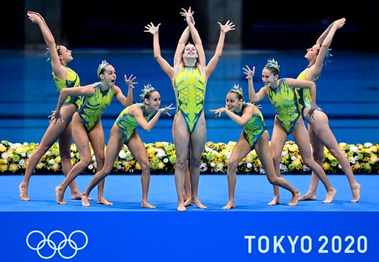 Japan Olympics 2020 Artistic Swimming Team Free Routine