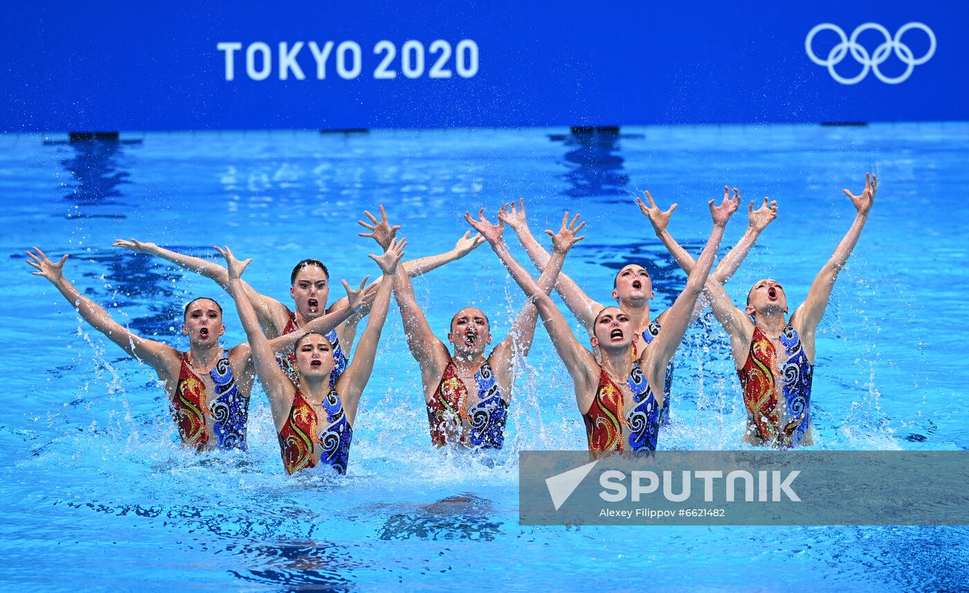 Japan Olympics 2020 Artistic Swimming Team Free Routine