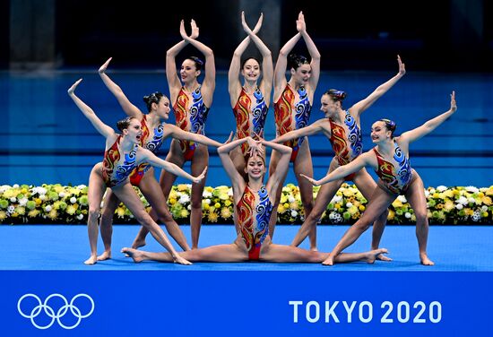 Japan Olympics 2020 Artistic Swimming Team Free Routine