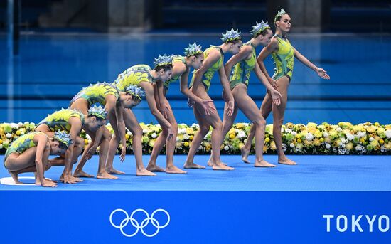 Japan Olympics 2020 Artistic Swimming Team Free Routine