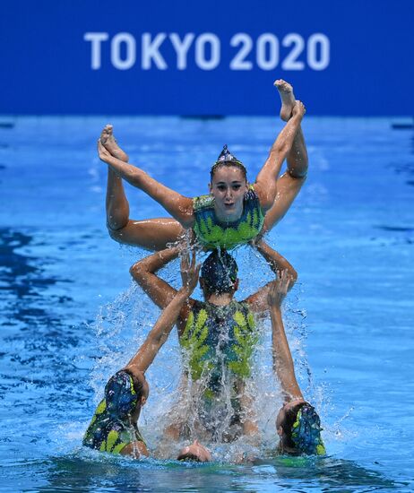 Japan Olympics 2020 Artistic Swimming Team Free Routine