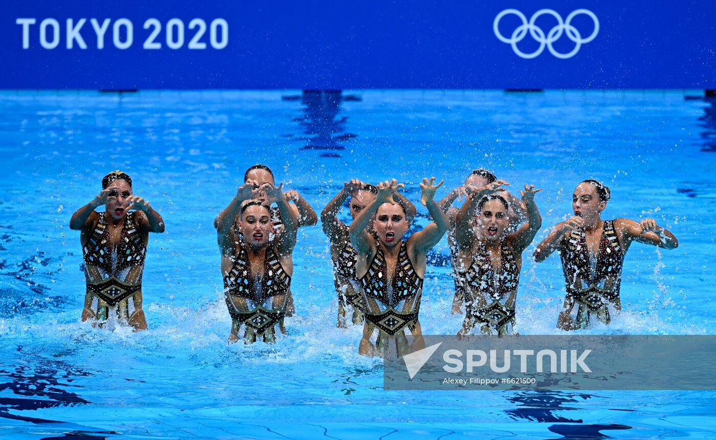 Japan Olympics 2020 Artistic Swimming Team Free Routine