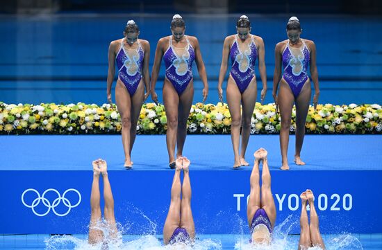 Japan Olympics 2020 Artistic Swimming Team Free Routine