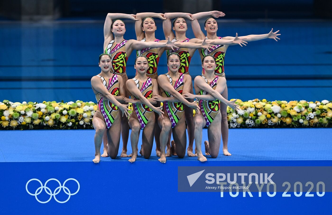 Japan Olympics 2020 Artistic Swimming Team Free Routine