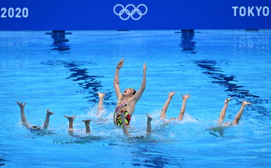 Japan Olympics 2020 Artistic Swimming Team Free Routine