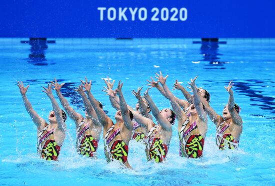 Japan Olympics 2020 Artistic Swimming Team Free Routine