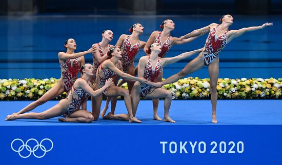 Japan Olympics 2020 Artistic Swimming Team Free Routine