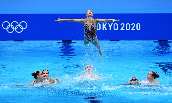 Japan Olympics 2020 Artistic Swimming Team Free Routine