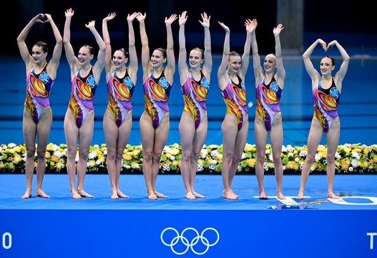 Japan Olympics 2020 Artistic Swimming Team Free Routine