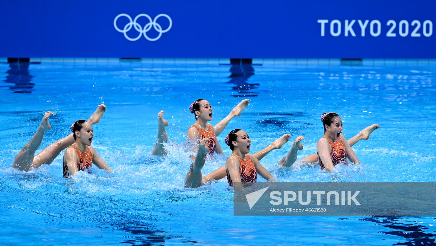 Japan Olympics 2020 Artistic Swimming Team Free Routine
