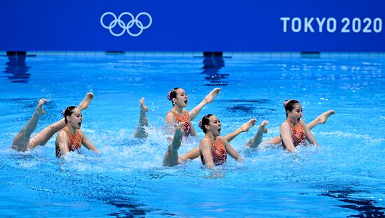 Japan Olympics 2020 Artistic Swimming Team Free Routine