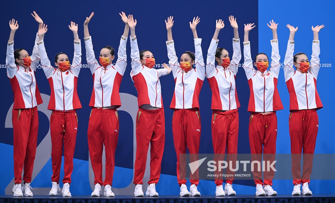 Japan Olympics 2020 Artistic Swimming Team Free Routine