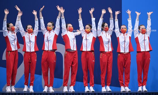 Japan Olympics 2020 Artistic Swimming Team Free Routine
