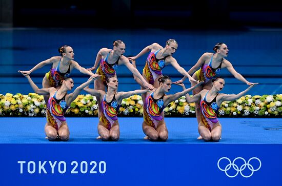 Japan Olympics 2020 Artistic Swimming Team Free Routine