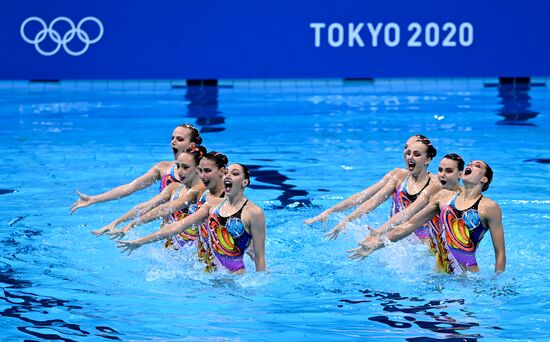 Japan Olympics 2020 Artistic Swimming Team Free Routine