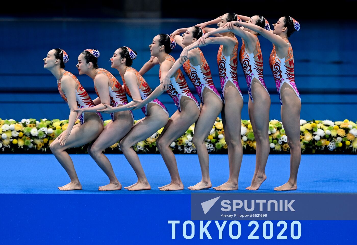 Japan Olympics 2020 Artistic Swimming Team Free Routine