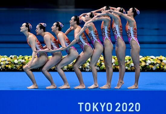 Japan Olympics 2020 Artistic Swimming Team Free Routine