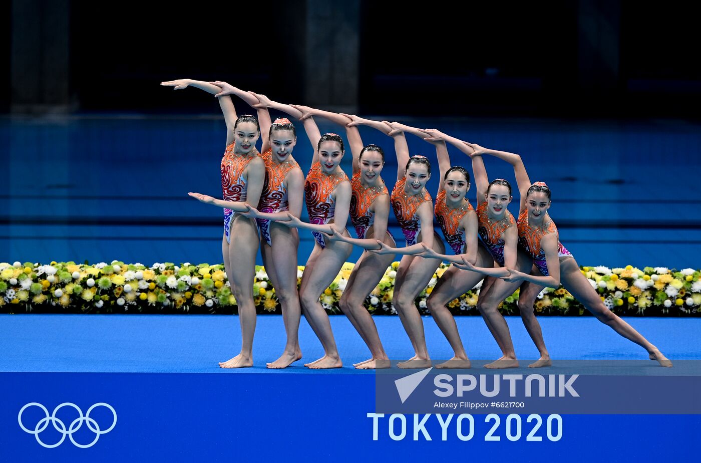 Japan Olympics 2020 Artistic Swimming Team Free Routine