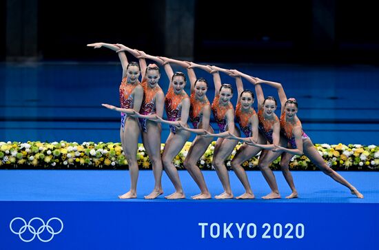 Japan Olympics 2020 Artistic Swimming Team Free Routine