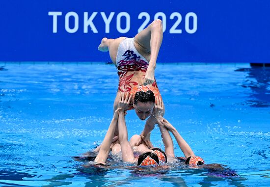 Japan Olympics 2020 Artistic Swimming Team Free Routine