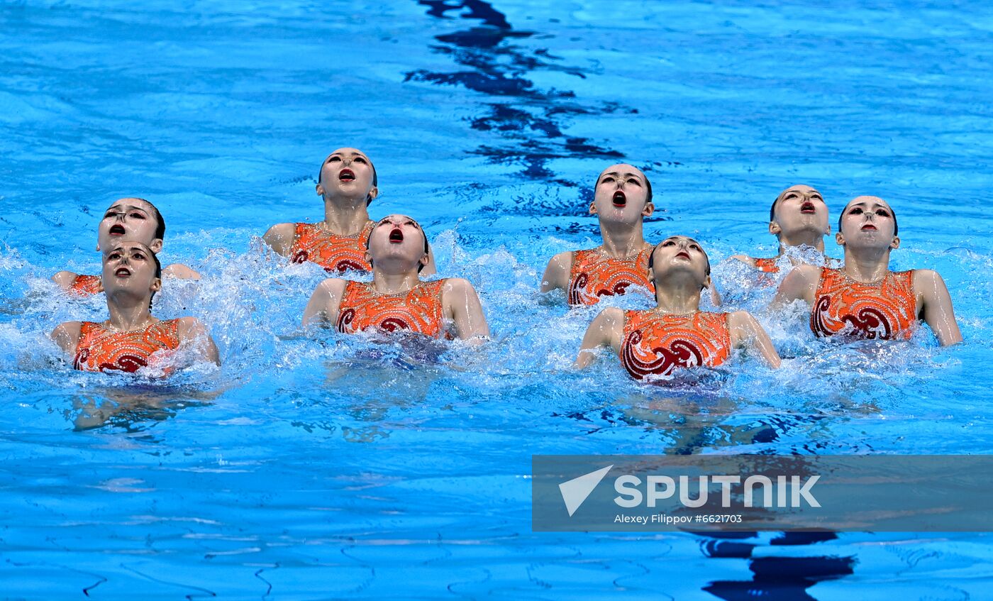 Japan Olympics 2020 Artistic Swimming Team Free Routine