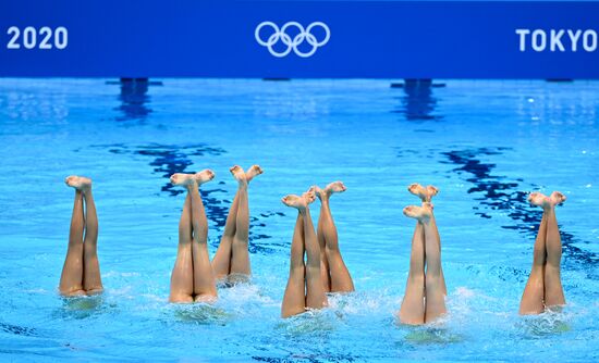 Japan Olympics 2020 Artistic Swimming Team Free Routine
