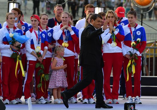 Russia Olympics 2020 Medalists Honoring