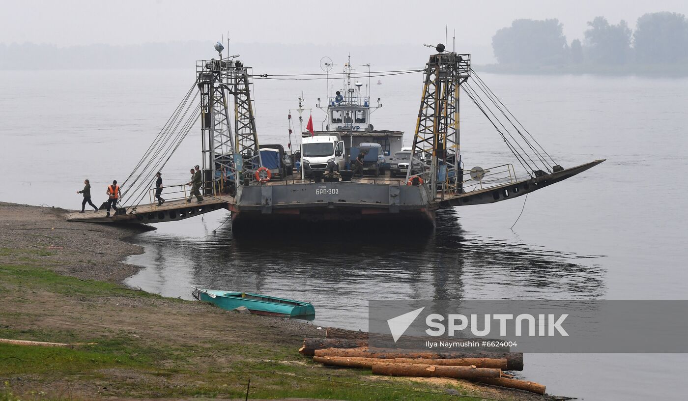 Russia Siberia River Ferries