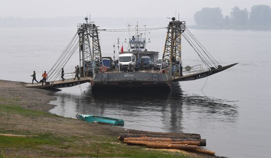 Russia Siberia River Ferries