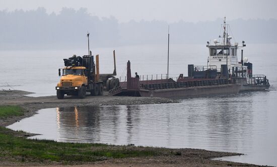 Russia Siberia River Ferries