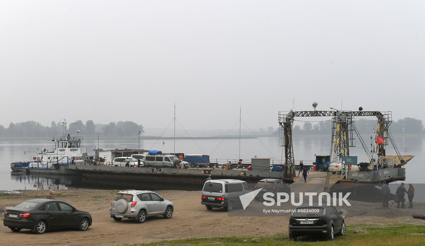 Russia Siberia River Ferries