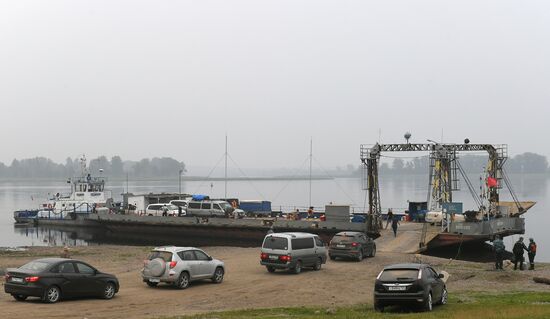 Russia Siberia River Ferries
