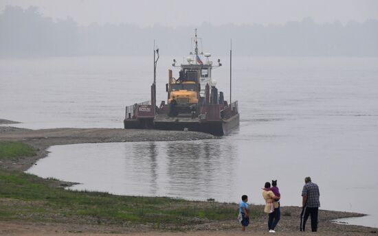 Russia Siberia River Ferries
