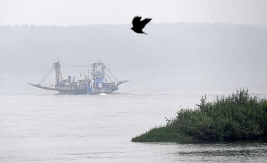 Russia Siberia River Ferries