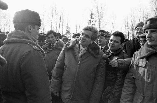 French Minister of Defense Jean-Pierre Chevenement visits USSR