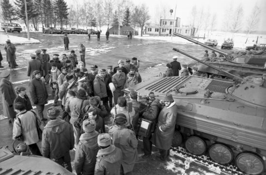 French Minister of Defense Jean-Pierre Chevenement visits USSR