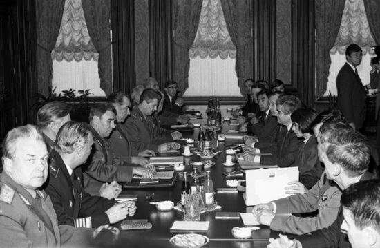 French Minister of Defense Jean-Pierre Chevenement visits USSR