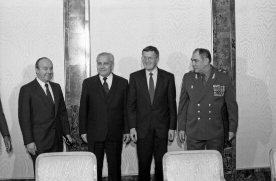 Chief of Swiss Federal Military Department Kaspar Villiger visits USSR