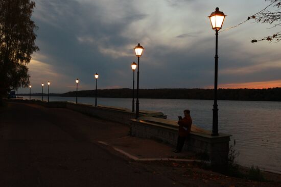 Volga River embankment in Plyos