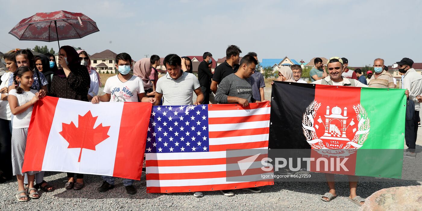 Kyrgyzstan Afghanistan Refugees Protest