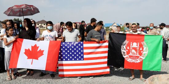 Kyrgyzstan Afghanistan Refugees Protest