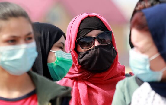 Kyrgyzstan Afghanistan Refugees Protest