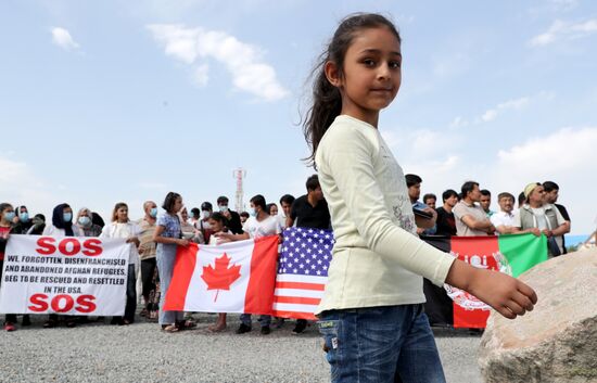 Kyrgyzstan Afghanistan Refugees Protest